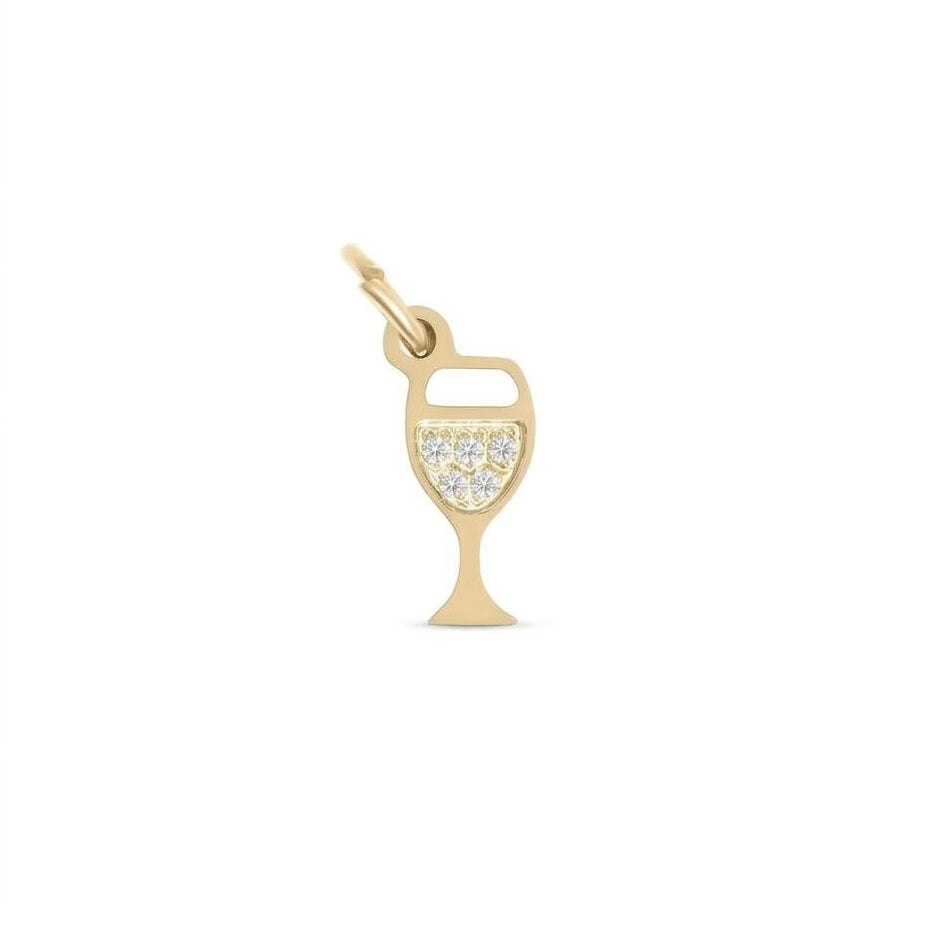 Rosé Glass Charm